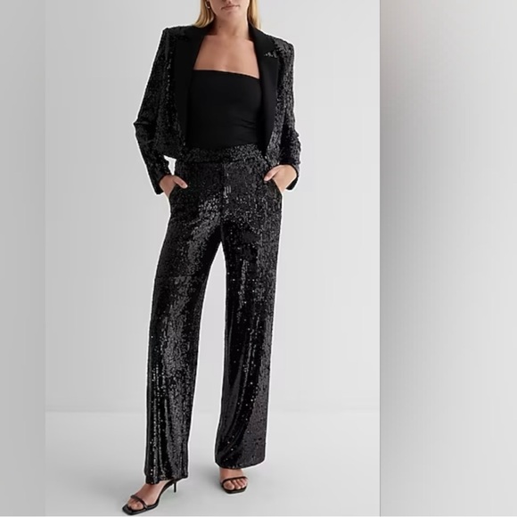 Express Pants - Express black sequins pants (women’s XL) (NWT)